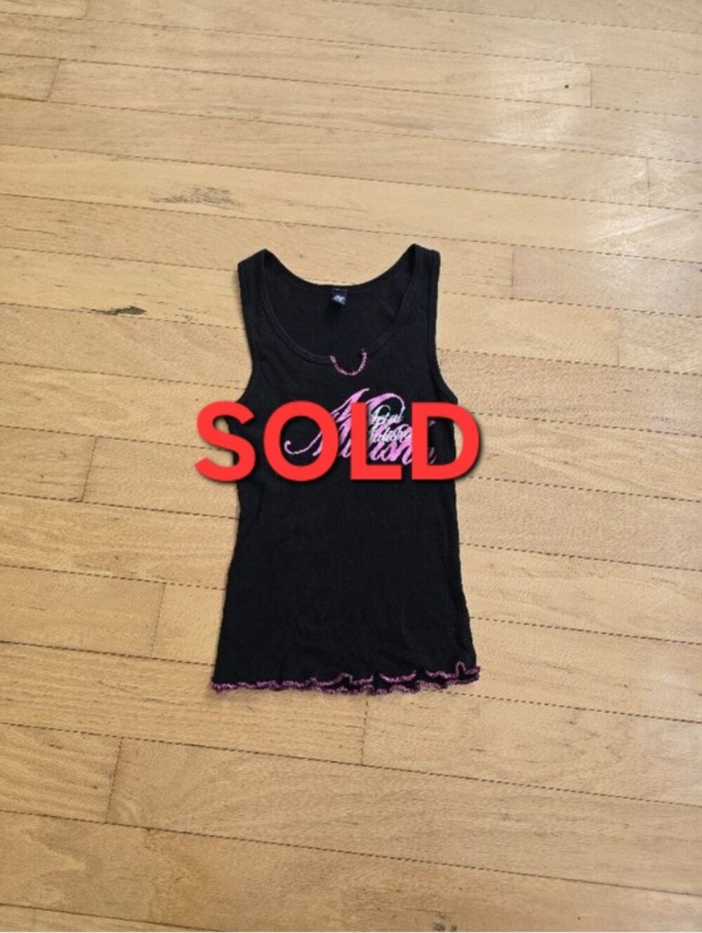 vintage Y2K | Metal Mulisha black ribbed fitted tank top | WMS M